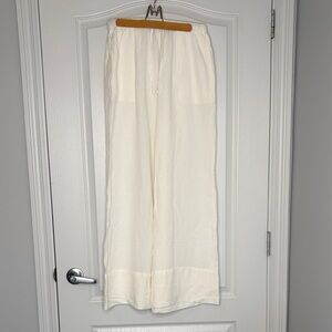 NWT Young Fabulous & Broke Cream Straight Leg Pants Medium Summer Breezy